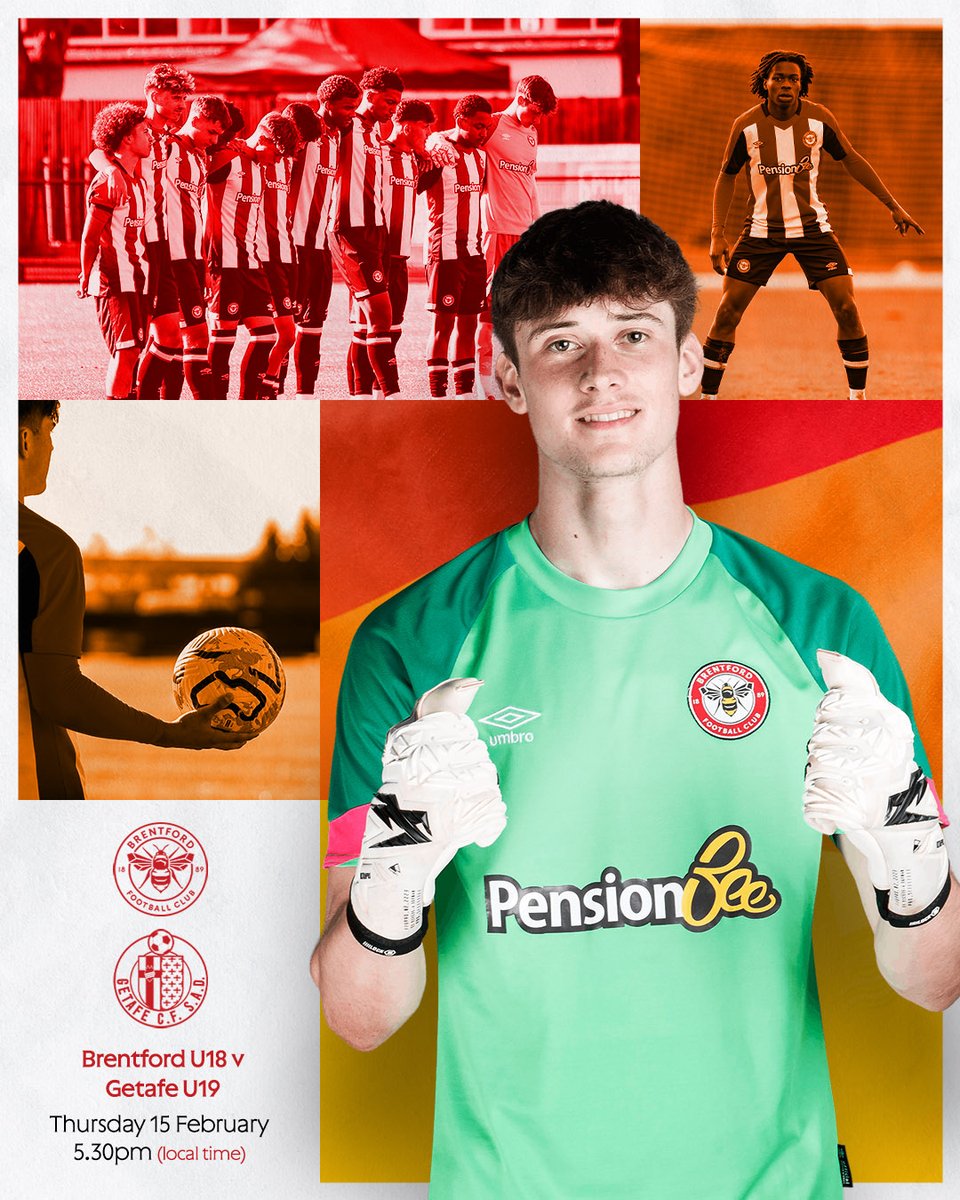 BrentfordFCPDP's tweet photo. Matchday for our Under-18s!

🆚 Getafe Under-19s
🕠 5:30pm kick-off (local time)
📍 La Liga Centre

#BrentfordFC https://t.co/9F2e7psbv7