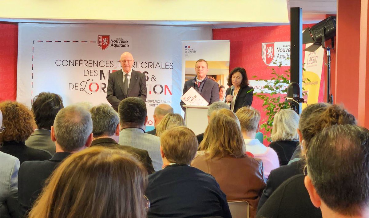 OnisepNA's tweet image. Top départ de la Conférence territoriale des métiers et de l'orientation à Tulle. Ouverture avec @CDrucker_Godard Rectrice de Limoges, @jlnembrini Vice-Président de la Région @NvelleAquitaine et @PascalCavitte, élu de Corrèze &amp;gt; jeunes.nouvelle-aquitaine.fr/agendas/confer… @aclimoges @RANouvAquitaine