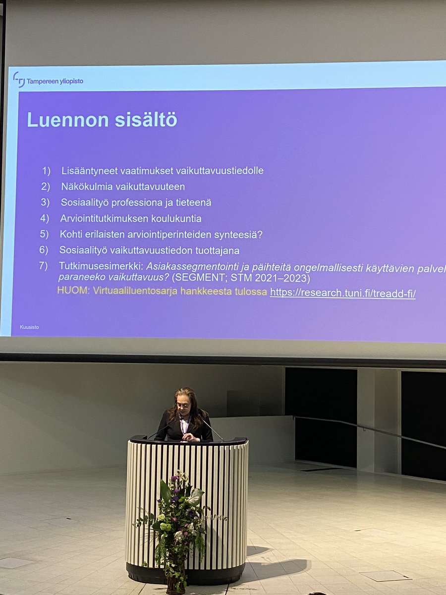 #Sosiaalityöntutkimuksen päivillä Katja Kuusisto toteaa, että vaikuttavuus tulee nähdä laajasti eriarvoisuuden poistamiseen tähtäävään toimintana.