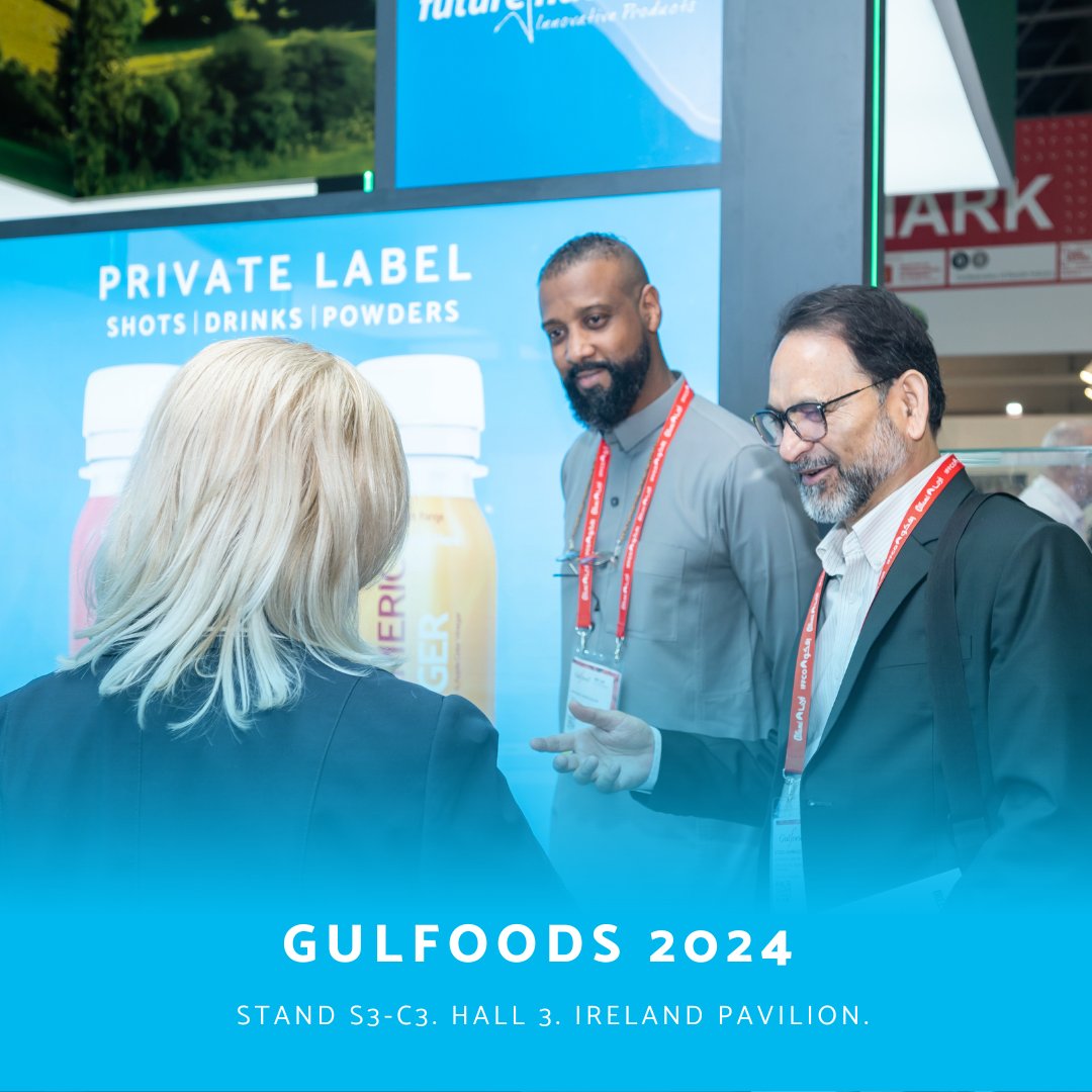 F_Nutrition's tweet photo. Just four days to go until Gulfoods 2024! You will find us on the Ireland Pavilion, stand S3-C3, Hall 3. Drop by and chat all things functional beverages with CEO Siobhan Donnelly, Head of Commercial Paul Morris and Business Development Manager Shaun Murphy #Gulfoods2024 https://t.co/5a6Cyheo4d