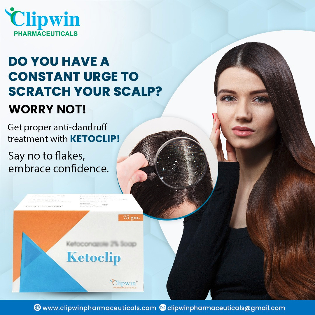 Clipwinpharma's tweet photo. Say goodbye to the never-ending urge to scratch your scalp and hello to a flake-free, confident you with 𝐊𝐄𝐓𝐎𝐂𝐋𝐈𝐏! 

for more info:
https://t.co/fucvwU5Zh4
95015-11371

#clipwinpharmaceuticals #HealthyScalp #AntiDandruffTreatment #Ketoclip #NoMoreFlakes #HealthyHair https://t.co/NGlSfRsr7K