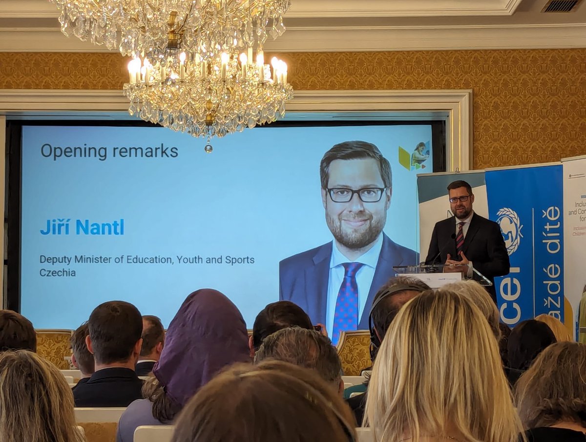 SwissEmbassyCZ's tweet image. We are attending the Regional Conference on Inclusive Education and Continuous Learning for All Children in Prague organised by @UNICEFCZ + @msmtcr. This conference marks a key moment for enhancing the inclusion of #Ukrainan #refugee #children in host national education systems.