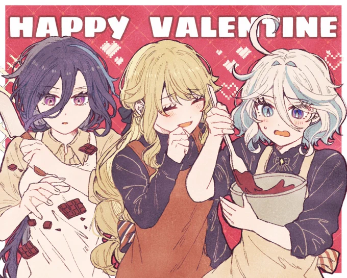 友チョコバレンタイン漫画🍫
(クロ+ナヴィ+フリ) 