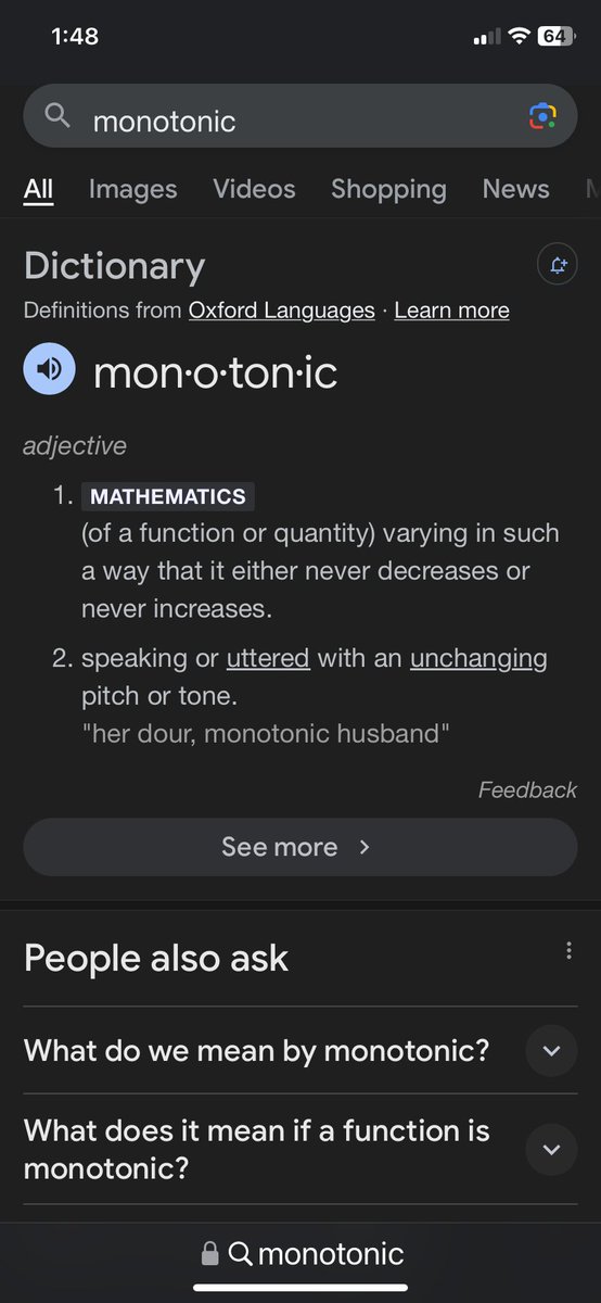 sarahefeng's tweet photo. first affine, now monotonic... how long will the @NYTGames spelling bee continue to pretend that mathematics doesn't exist? @thegridkid https://t.co/ncqWsf3iq8