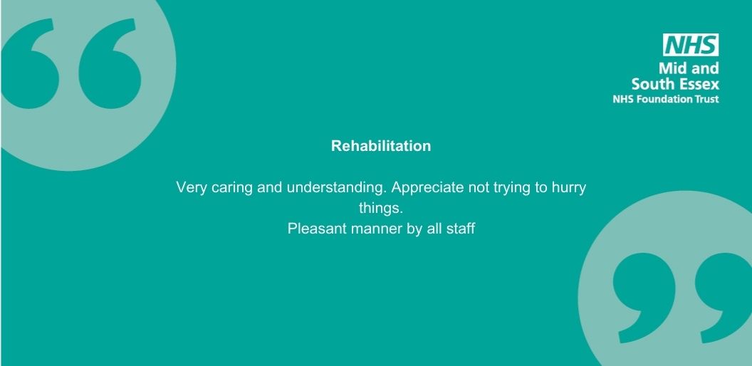 Mid and South Essex Hospitals Patient Experience (@msepatientexp) on Twitter photo It's that time of the week again, #FeedbackFriday. This week, we would like to share some great #feedback for the Rehabilitation team at #Southend Hospital. Well done all.👏 <a href="/MSEHospitals/">Mid and South Essex NHS Foundation Trust</a> <a href="/dawnmpatience/">dawn patience</a> It's that time of the week again, #FeedbackFriday. This week, we would like to share some great #feedback for the Rehabilitation team at #Southend Hospital. Well done all.👏 <a href="/MSEHospitals/">Mid and South Essex NHS Foundation Trust</a> <a href="/dawnmpatience/">dawn patience</a>