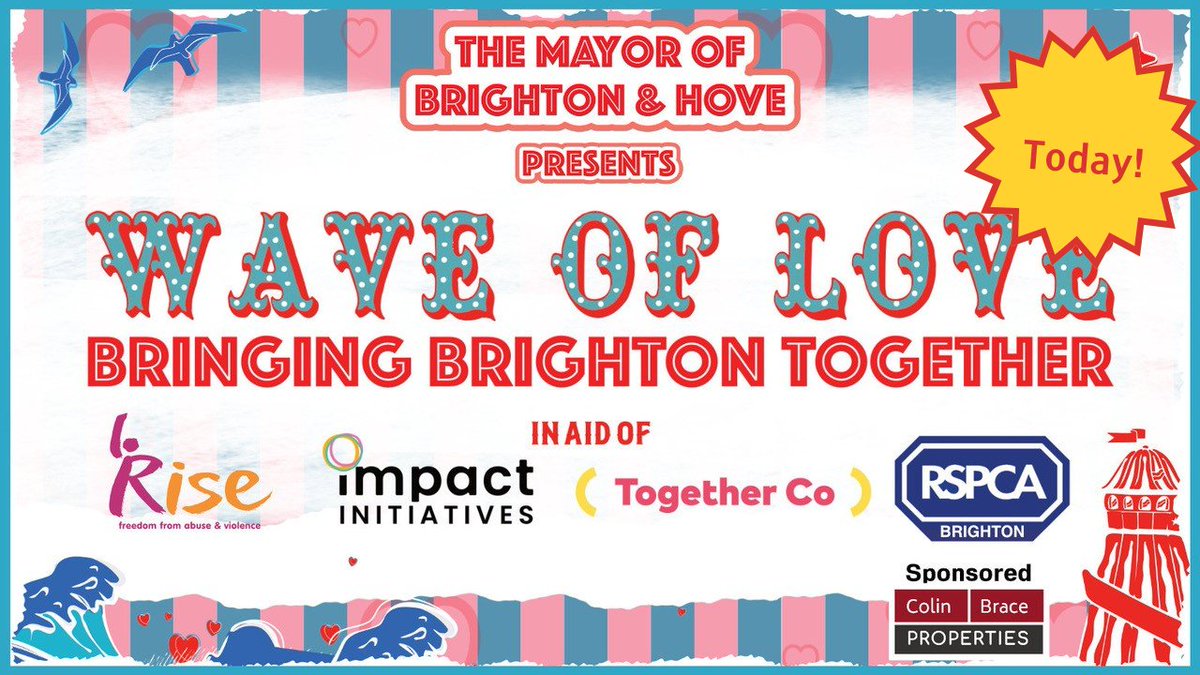HelloTogetherCo's tweet photo. We are so looking forward to seeing you at the Wave of Love tonight!
Thank you to everyone who has helped us and @RSPCABrighton, @riseuk and @Impactsussex to bring this event to fruition, we can't wait to see you later.
#WaveOfLove #Community #Connection https://t.co/kEbolzF5pP