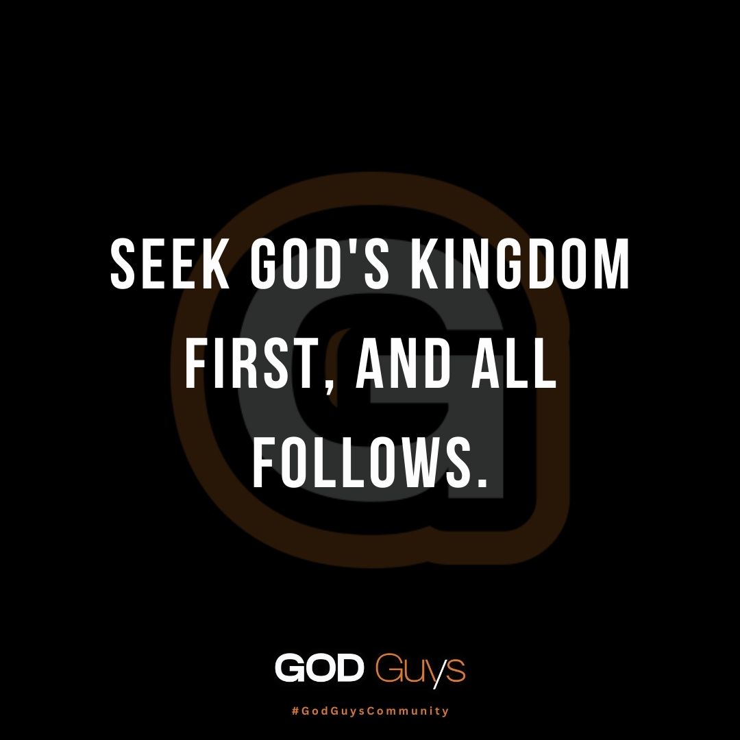 HeyGodGuys's tweet image. Matthew 6:33 But seek first the kingdom of God and His righteousness, and all these things shall be added to you. #GodGuys #GodGuysCommunity #Seeking