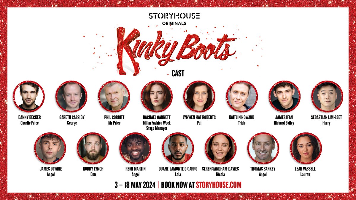 StoryhouseLive's tweet photo. We're very excited to announce the fabulous cast for this May's Kinky Boots at Storyhouse! 👠🪩🎤

✨Don't miss the uplifting, award-winning musical -direction and choreography by @ambersc51!

🎟️Find out more &amp; book your tickets here:
https://t.co/gXnQE8GX1l

#StoryhouseOriginals https://t.co/bvX2JeBw8z
