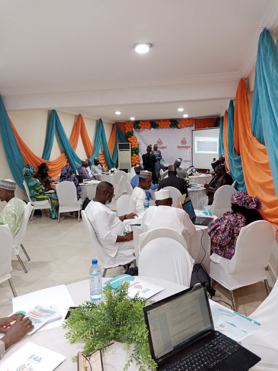 Happening now, closeout of the <a href="/E4AMamaYeAfrica/">E4A - MamaYe</a> programme <a href="/YoVAMadvocates/">Yobe Voice and Accountability Mechanism</a> in Yobe state. Well done to all our advocates. <a href="/OptionsinHealth/">Options Consultancy Services Ltd</a> <a href="/Stydang/">Esther A</a> <a href="/DrUfuoma_OmoObi/">Dr. Ufuoma Festus Omo-Obi (JP)</a> <a href="/gabby_osumawei/">Gabriella</a>