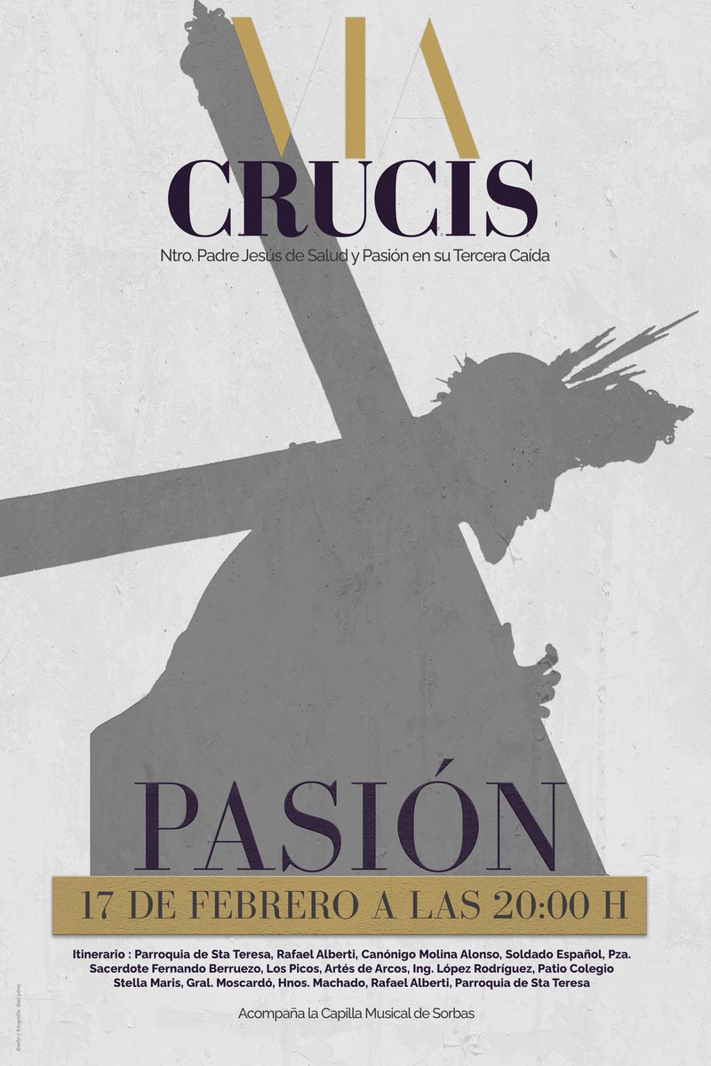 ✝️VIACRUCIS | En dos días, el Señor de Salud y Pasión volverá a las calles de Oliveros en el tradicional Viacrucis de Cuaresma.

Este sábado a las 20h.

🎼 Acompaña la Capilla Musical de <a href="/BandaSorbas/">B.M. Santa Cecilia de Sorbas</a> 

#Pasión #Cuaresma #Almería