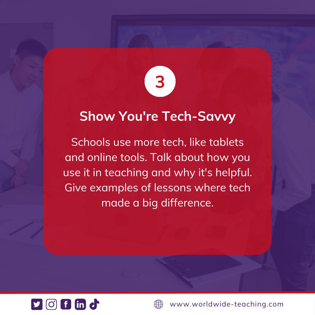 Today, we're diving deeper into refining your teaching philosophy, creating a teaching portfolio, and showcasing your tech skills. Need assistance? Contact us at 0161 505 0439 or via email at contact@worldwide-teaching.com #TeacherInterview #TeachingJobs #Teachers