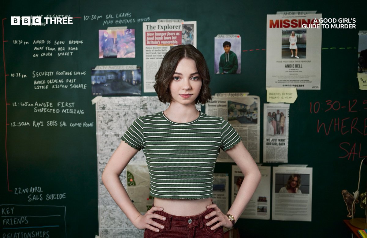 bbcthree's tweet photo. One step closer to solving the #AGGGTM mystery 🧩
Here’s your exclusive first look at #AGoodGirlsGuideToMurder, based on the smash hit novel by @HoJay92 👀
#iPlayer #BBCThree #AGGGTMSeries #HollyJackson #BookAdaption #ThrillerBook #MysteryBook https://t.co/3iQNKqaOYW