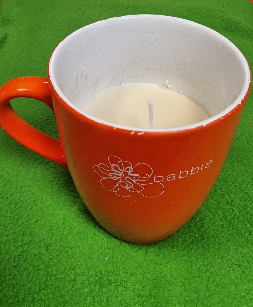 Our recycled babble mug candles are proving very popular with visiting moderators...so much so that stocks are running low! But fear not - if you have a used candle mug, bring it back to us next time you visit, and we'll make you a new one whilst your groups are taking place!