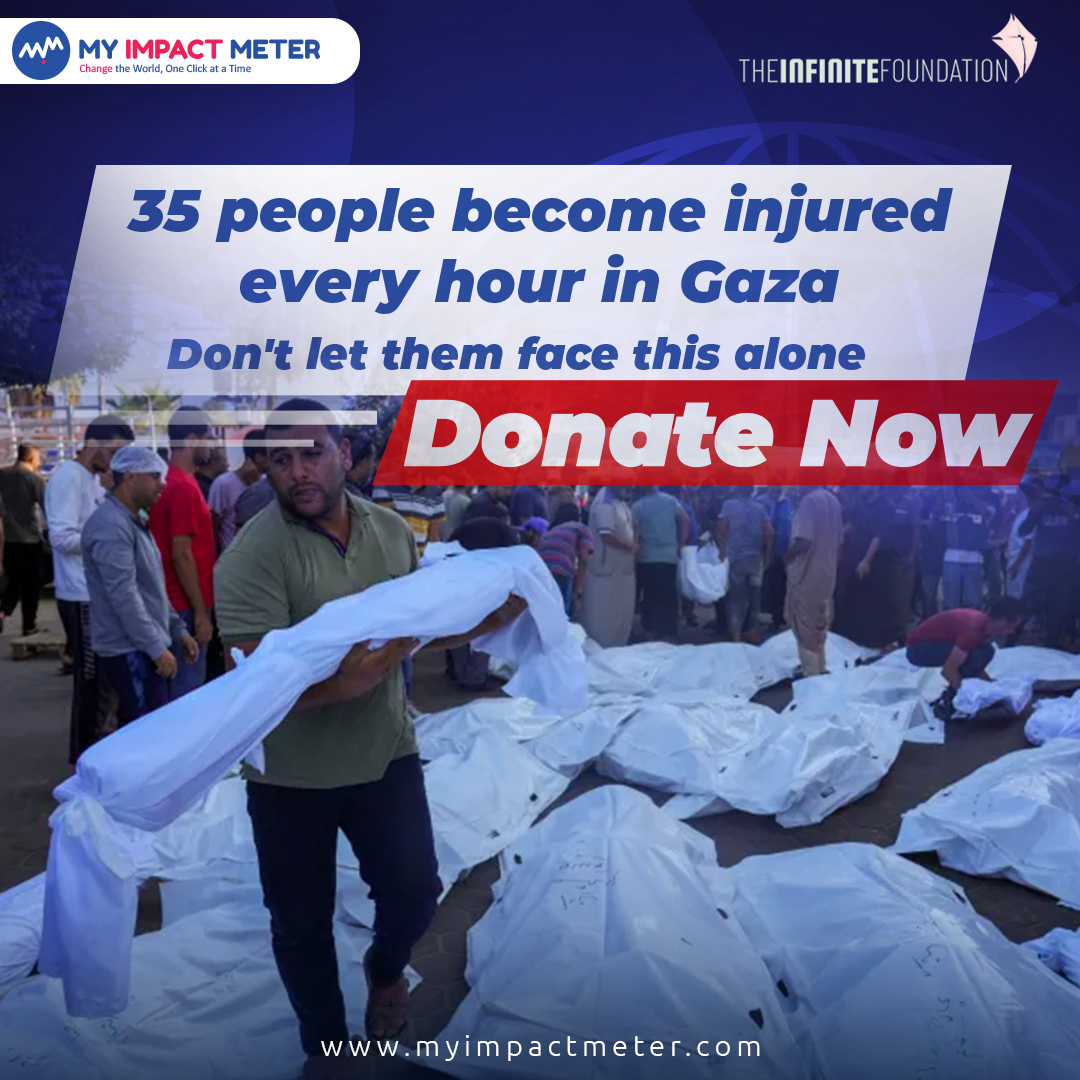myimpactmeter's tweet photo. 67,984 people in #Gaza are injured and lacking basic necessities, enduring extreme #pain and cold. Their tears call out for our #support. So, why are you waiting? https://t.co/we7ZIgSEyF