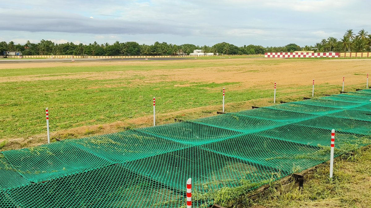 The initial phase of expanding the runway strip at #ThiruvananthapuramAirport has concluded. The width of the strip on each side of runway has been extended from 75 to 110 m, in line with aviation safety protocols to enhance aircraft safety during take-off &amp; landing overshoots.