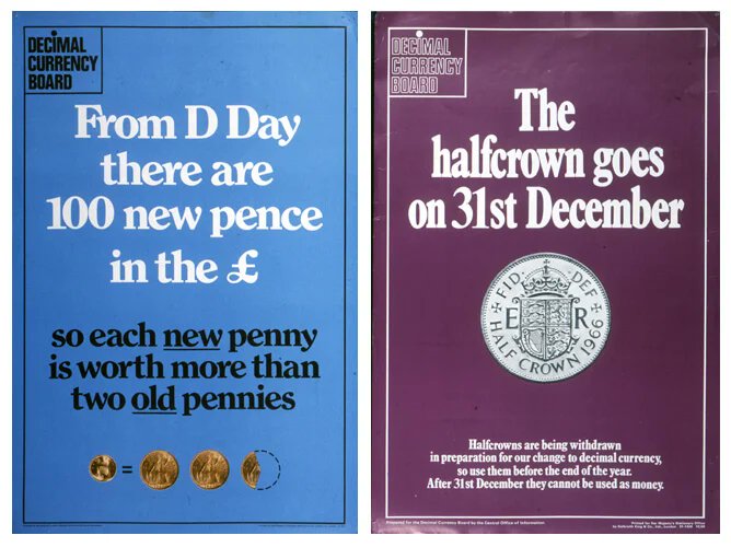 #Onthisday in 1971 decimalised currency was introduced in the UK, replacing the millennium-old system of 12d (old pence) in a shilling, and 20s to a pound, making a pound 240d.
.
.
.
.
#DecimalisationDay #NewCurrency #PoundAndPence #otd #oldmoney #newmoney #Guinea #money
