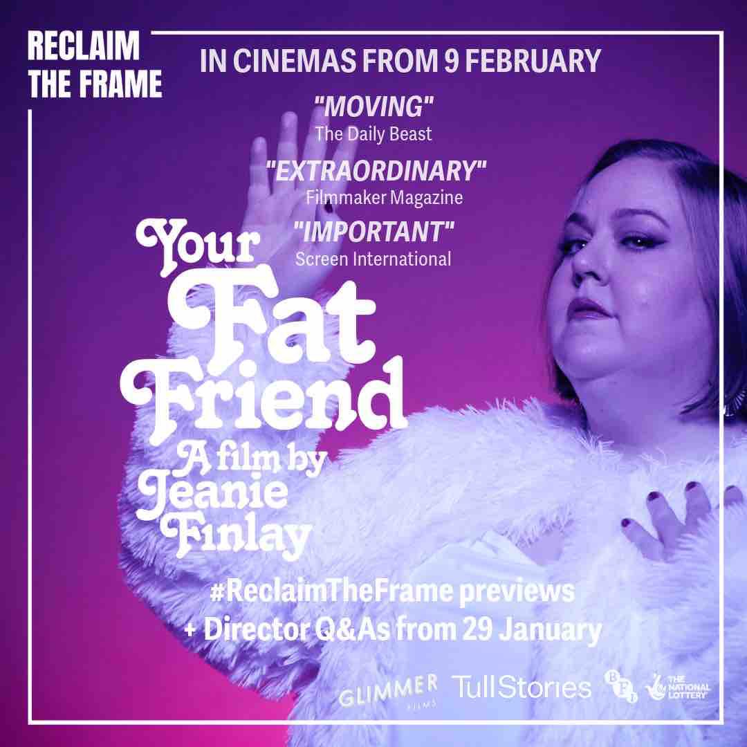THIS SUNDAY @qftbelfast I’m introducing YOUR FAT FRIEND with a pre-recorded @reclaimtheframe Q&A w/ filmmaker @JeanieFinlay & Aubrey Gordon A film about fatness, family, the complexities of making change and the deep, messy feelings about our bodies queensfilmtheatre.com/Whats-On/Your-…
