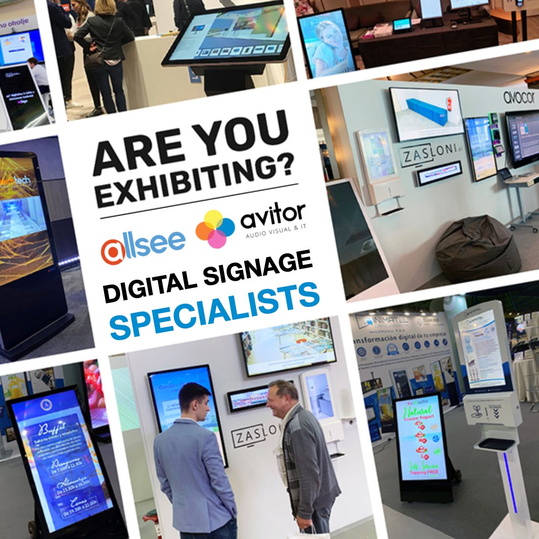 Avitor_ie's tweet photo. Looking for digital signage for exhibitions or other environments? Digital Signage uses commercial-grade LCD and LED screen technology to dynamically display advertising &amp; internal communication

IRE -sales@avitor.ie 0r Tel 019121330
UK -sales@avitor.co.uk or 01494622580
#Allsee https://t.co/c3zotqZChc