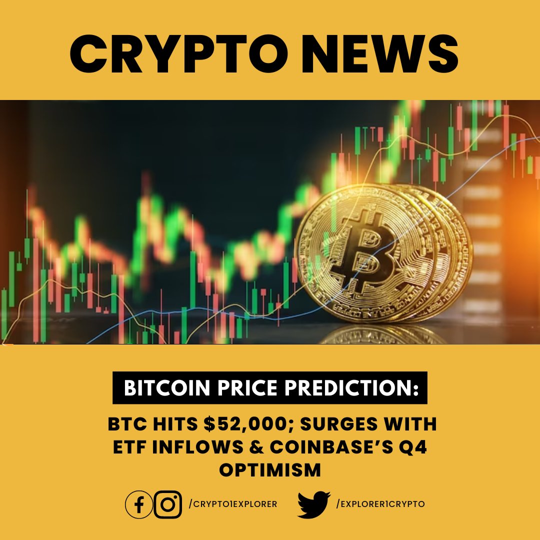 Explorer1Crypto's tweet image. BTC Prediction 
Bitcoin surged past the $52,000 mark.

tinyurl.com/5xfvcwds
#Fatima #ペコリーヌ大型アップデート #ElectoralBonds #INDvENG #ずっと欲しいけどずっと買ってないもの #recession