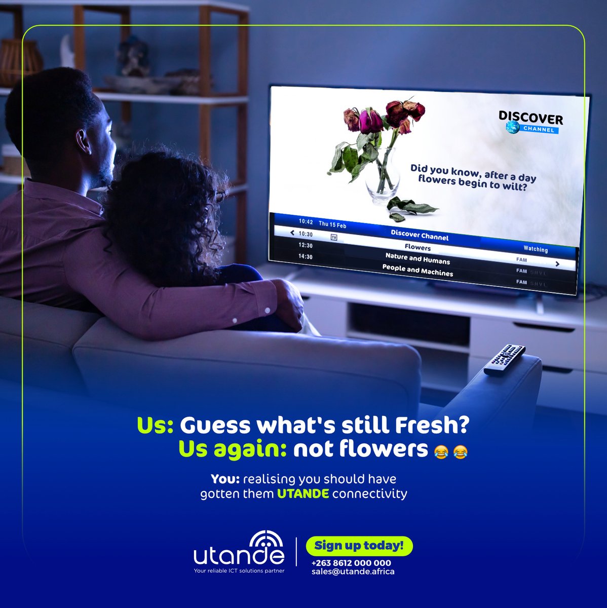utandezw's tweet photo. Get Utande for reliable connectivity.
#ValentinesDay
#Utande
#Connectivity https://t.co/39BTAYvbLy