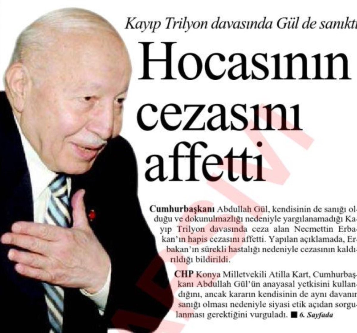 _umbertoeco__'s tweet photo. 17- yapılan protokolle geri çekmişti, hiçbir ödeme yapılmayınca kardeşlerine yeniden dava açtı. 
Zeynep Erbakan, yaklaşık 50 milyon lira tutan miras payının ödenmesini talep ediyor. (2017 nin parasıyla sadece birine düşen 50 milyon düşünün gerisini...)

18-Türkeş'in mirası, kızlarını mahkemelik etti. 

MHP'nin eski Genel Başkanı Alparslan Türkeş'in kızlarının miras kavgası, dolandırıcılık davasına dönüştü.

19-Türkeş'in ilk eşinden olan kızları Ayzıt Türkeş ile Umay Günay hakkında, ''özel evrakta sahtecilik ve banka aracılığıyla dolandırıcılık'' suçlamasıyla Ankara 7. Ağır Ceza Mahkemesinde açılan davaya başlandı
(eski)

20-Türkeş'in kızları, babalarının ölümünden az önce boş kağıt imzalatarak, Türkeş'in İngiltere bankalarındaki mirasını kendi üzerlerine geçirmekle suçlanıyor. 
Bir de Alman bankalarında milyonları vardı. 
Gerisini taktir büyük Türk Milletinindir.

21- Üzülerek paylaşıyorum. 
Çünkü "biz Osmanlı torunu değiliz, Osmanlı'nın sömürdüğü yoksul Türk köylülerinin torunuyuz." 
 
Ne yazık ki yeni Osmanlıcı tayfanın alayı böyle,  
ll. Abdülhamid'cilerin tamamında maalesef zihniyet aynı!

ALINTI