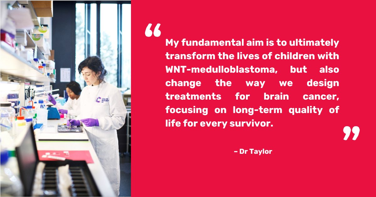 Today is #InternationalChildhoodCancerDay. About 500 children are diagnosed with a #BrainTumour in the UK each year, this is why we fund research to #AccelerateACure. Dr Jessica Taylor hopes to improve diagnosis & treatment of #medulloblastoma. Read more: bit.ly/49CvtPW