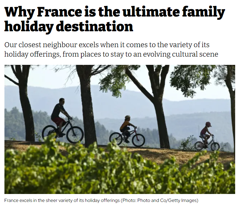 "For families in particular, it's the greatest show on earth"... Merci Tristan Rutherford for a sparkling review of France's kid-friendly delights in <a href="/officialinews_/">iNews</a>! Get inspired here: tinyurl.com/FranceFamille 👨‍👩‍👧‍👦🇫🇷
#explorefrance