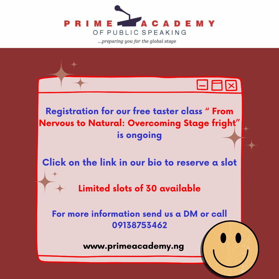 PrimeSpeech's tweet photo. Only 10 Days Left to Secure Your Spot! 🚀✨ Registration for our FREE taster class at Prime Academy of Public Speaking is still open, but the clock is ticking! Don't let this golden opportunity slip away. Reserve your seat now and unlock the secrets to confident public speaking! https://t.co/lXO6gI11EE
