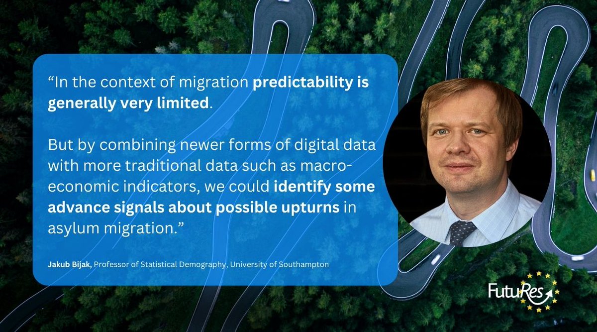 Since the so-called “asylum crisis” of 2015/16, policymakers in 🇪🇺 have wanted to better anticipate #migration trends. Prof. Bijak explains findings from @futu_res and @QuantMig and what 'uncertainty' means in large-scale #foresight. ➡️ New Policy Brief: futu-res.eu/preparing-futu…