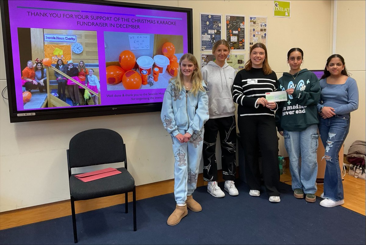 Thanks to Ellie, from Maggie's Cancer Centre, for visiting us last week. She told us all about the charity, which our Seacole House Captains have opted to fundraise for this year, and to celebrate our students' hard work raising funds through their Christmas Karaoke! #charity