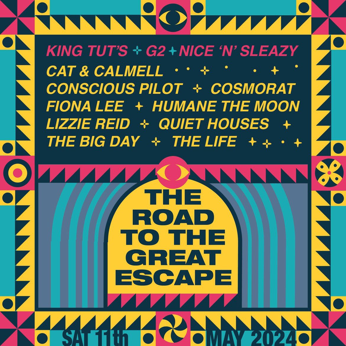 Glesga! We are playing The Road to @thegreatescape in Glasgow alongside some other local legends, Saturday the 11th of May. Tickets are on sale tomorrow at 10am 💫