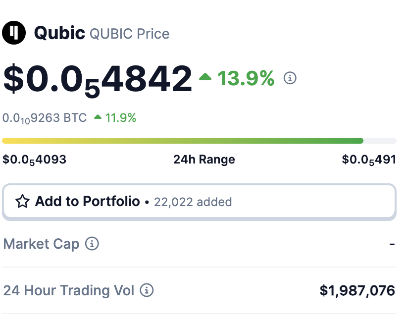 Feeling confident about my investment in $QUBIC, a top-tier project with strong technical and fundamental backing. 

With over 50% profit of my huge bag, I'm holding tight for the bull run, expecting a minimum 20x-30x from its current level.

$KEY #API3 $MAVIA $VANRY $CKB $PYR