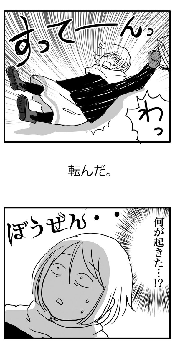 先日の雪の日の2日後。
久々に転んだ。歳をとってからの転倒は精神的ダメージが大きいなぁ…'д` ; 