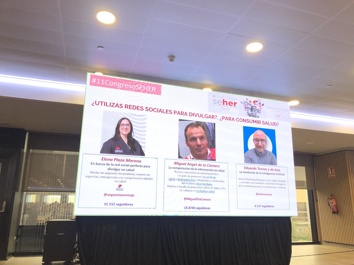 #12CongresoSEHER | 🗣️<a href="/NuriaDeArgila/">Nuria de Argila</a> 
hace un repaso de todas las mesas que han abordado la salud digital en nuestros congresos pasados ⬇️