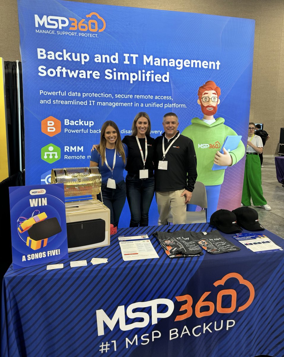 msp360's tweet image. Here we go, day 2 at MSP EXPO in Fort Lauderdale! 

If you are at MSP Expo make sure you stop by our booth today, booth 262!

#MSP #MSP360 #TECHSUPERSHOW #MSPEXPO