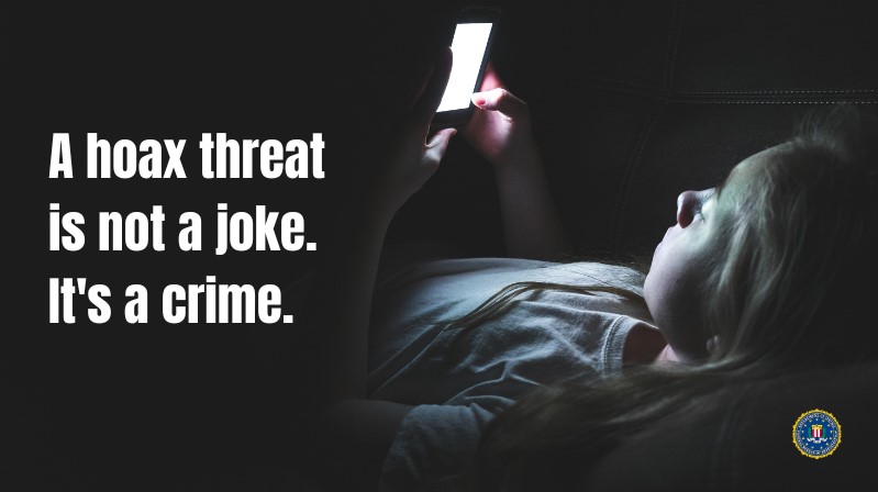 Don't try to escape going to school by posting hoax threats. It's not a joke. Law enforcement will follow up on every tip we receive from the public and analyze and investigate all threats. Immediately dial 911 or 1-800-CALL-FBI to report this crime. #ThinkBeforeYouPost