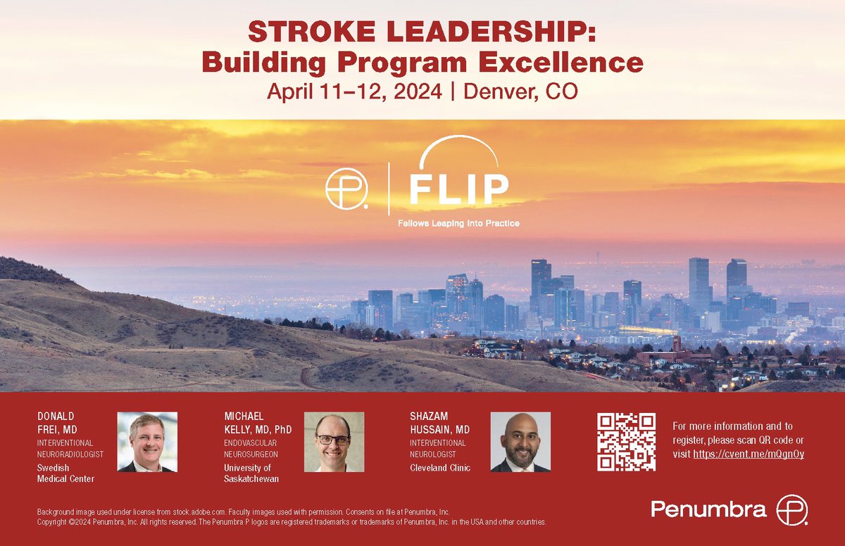 Fellows & New Attendings! Join Drs. @michaelebkelly, @donfreimd, @shazamhussain for a FLIP course designed to equip you with tools to boost your leadership skills and empower your stroke practice on April 11-12 in Denver, CO: cvent.me/mQgnOy #FellowsLeapingIntoPractice