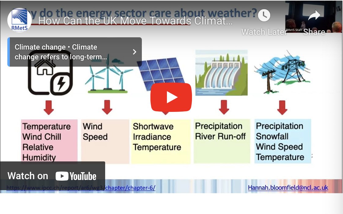 January recording of talk by @HCBloomfield19 on 'How can UK move towards #climate resilient #NetZero energy systems' also now at @RMetS at rmets.org/event/how-can-…. #weather