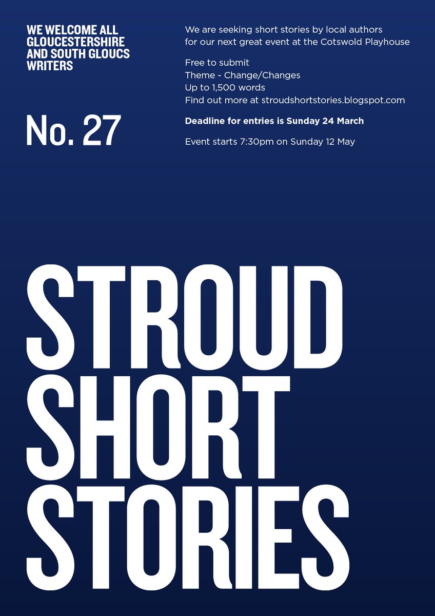 Are you sitting comfortably? Time to begin! Subs open to March 31st. Up to 1500 words. Theme is 'changes'
#Gloucestershire #Southglos #writerscommunity