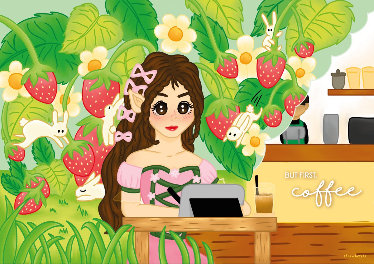 strawbetris's tweet image. semoga masuk pameran 🥺 #SelfPotrait #DigitalArt #CSP