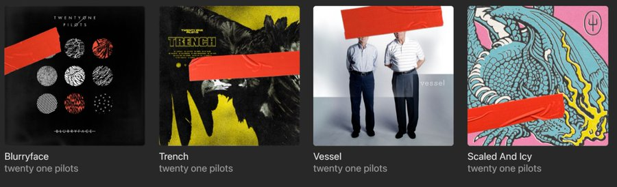 So the album covers changed at 10:00 on the 1000th day since SAI was released. Twenty One Pilots really is something