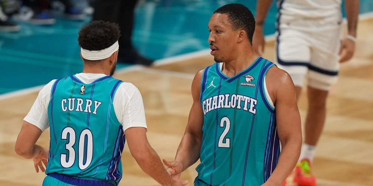 KalshiHoops's tweet photo. Charlotte Hornets since the trade deadline:

— 3-0 record
— 3rd in defense
— 8th in offense
— 5th in net rating
— Grant Williams averaging 17/7 on 64.7 TS%
— Tre Mann averaging 13/7/7/1.3 on 46.2 3P%

All without Lamelo. Hornets go into the All-Star break HOT. https://t.co/wMTUgxGMro