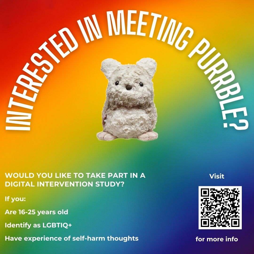 We are still looking for #LGBTQIA+ participants to take part in our latest #digital #Intervention study with #Purrble. Full study info tinyurl.com/meetPurrble1