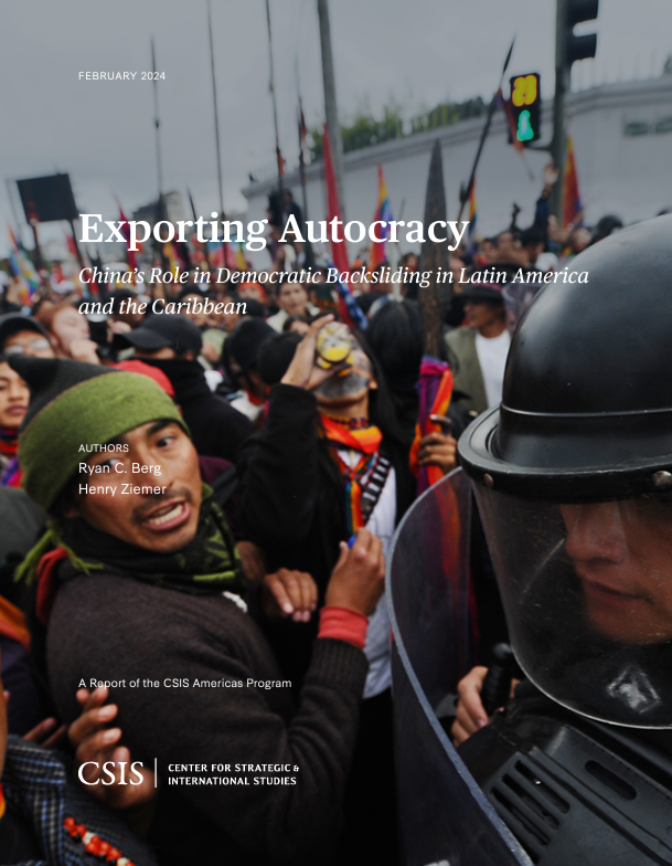 🚨NEW @CSIS report: 'Exporting Autocracy: China’s Role in Democratic Backsliding in Latin America and the Caribbean.' For 2 years, @CSISAmericas has investigated the causal links between two trends: the rise of #China and democratic backsliding in LAC. csis.org/analysis/expor…