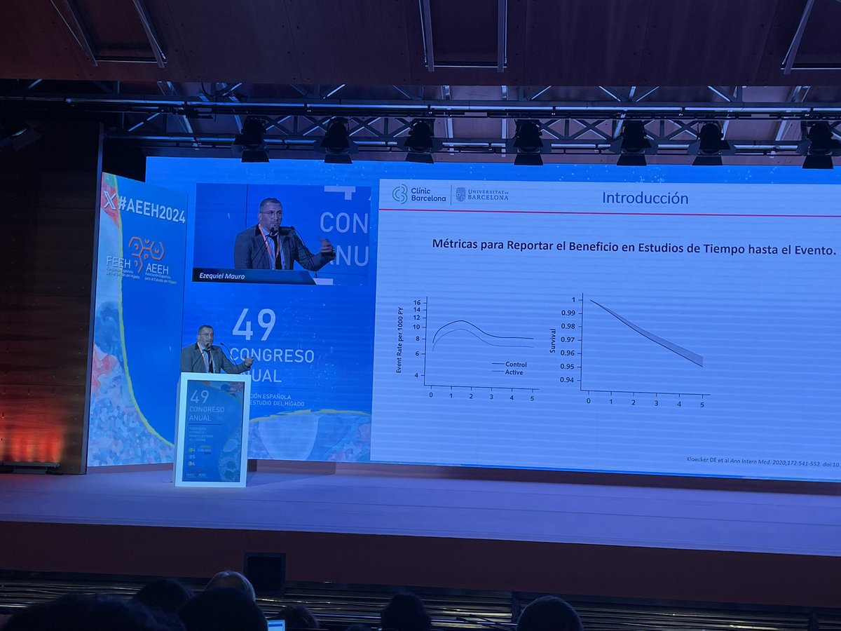 @ezemauro_ok presents the metanalysis of the trials of IOs for colangiocarcinoma using RMST instead of median survival. Very timely coinciding with #colangiocarcinomaday @hospitalclinic @idibaps @CIBERehd