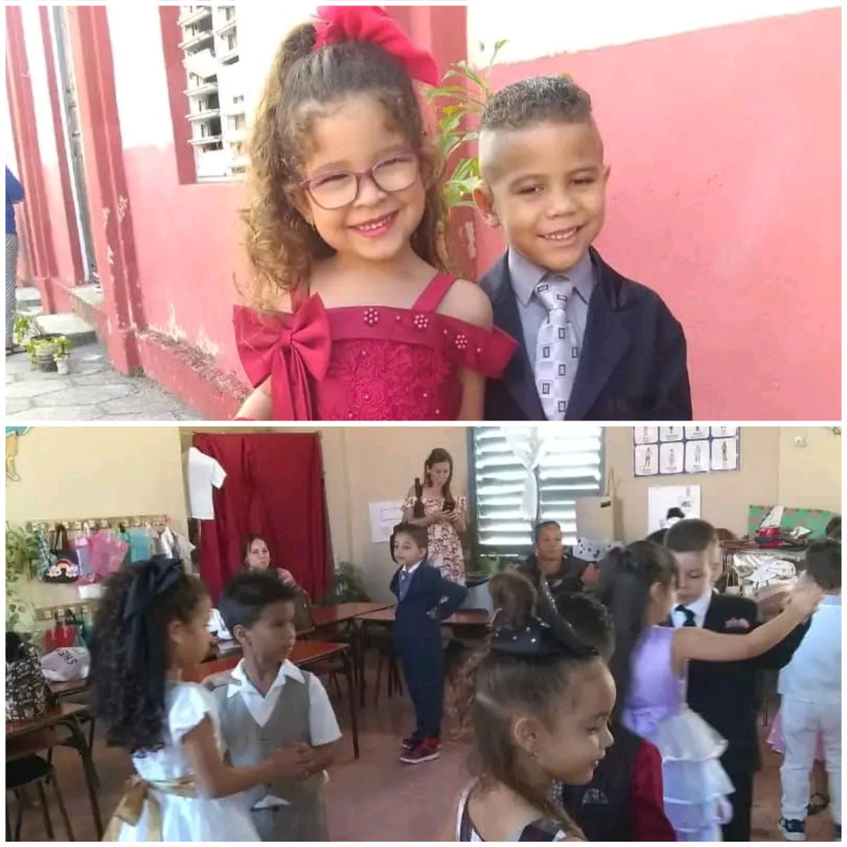 Los pequeños de sexto año de vida de la Institución Educativa "Héroes de Girón "celebrando felices el Día del amor y la amistad #DiaDelAmorYlaAmistad