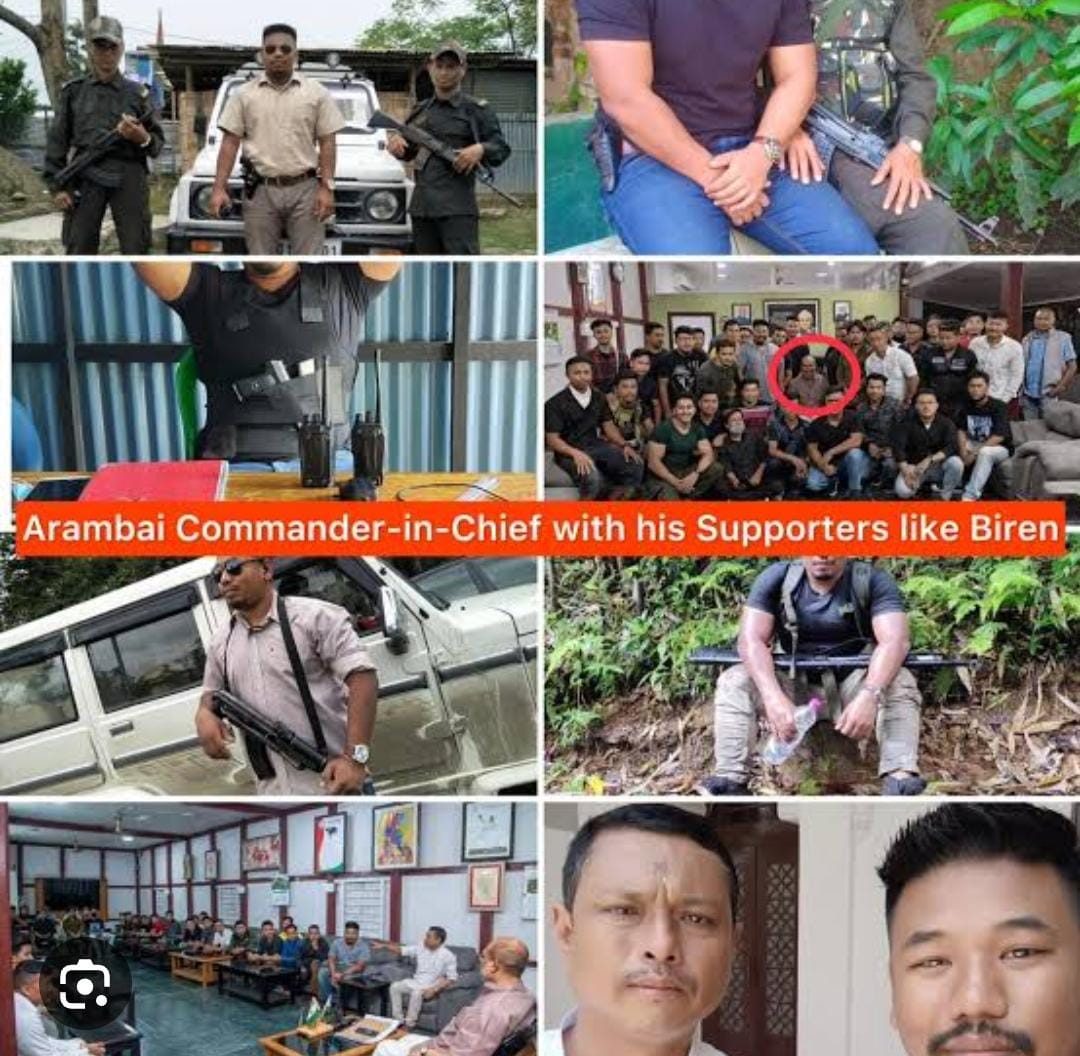 DrLamtinthangHk's tweet photo. A video viral of #Kuki_Zo Police personnel with Village Volunteers got suspended. Whereas, a state CM @NBirenSingh who sponsored armed militia #Arambai_Tenggol still walks scot-free. How about those 37 Legislators & 2 MPs who took Oath of Allegiance to armed militia #Arambai_Tenggol? 

#SelectiveJustice

@rashtrapatibhvn @PMOIndia @INCIndia @adgpi @manipur_police @official_dgar @TeestaSetalvad @kclangel @VishuAdv @Paul_Koshy @HansrajMeena @majoramitbansal @Kautilya33 @the_hindu @PTI_News
