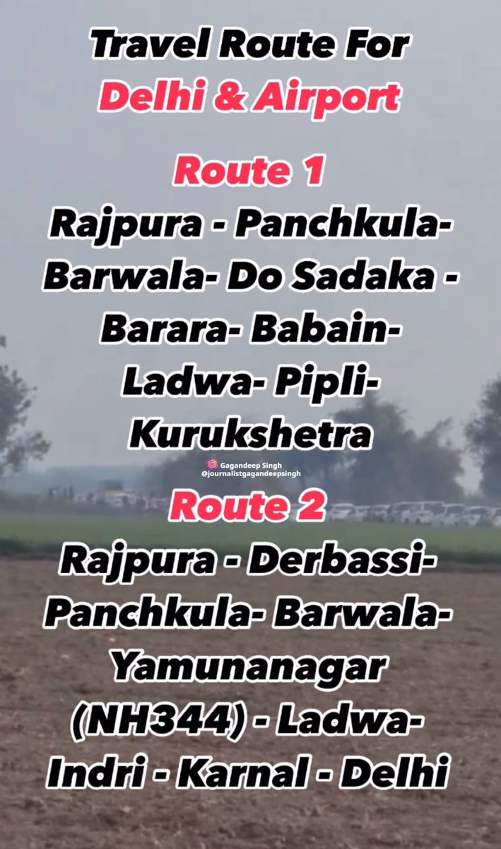 Travel Route for Delhi airport