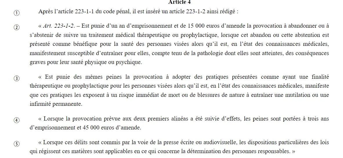 DEVELOPING: France has passed a new law which will send you to jail for 3 years if you criticize mRNA ‘vaccines’ or ‘gene therapy’ According to the law, which was passed quietly and secretly through the French parliament on Wednesday, advisement against mRNA or other treatments…