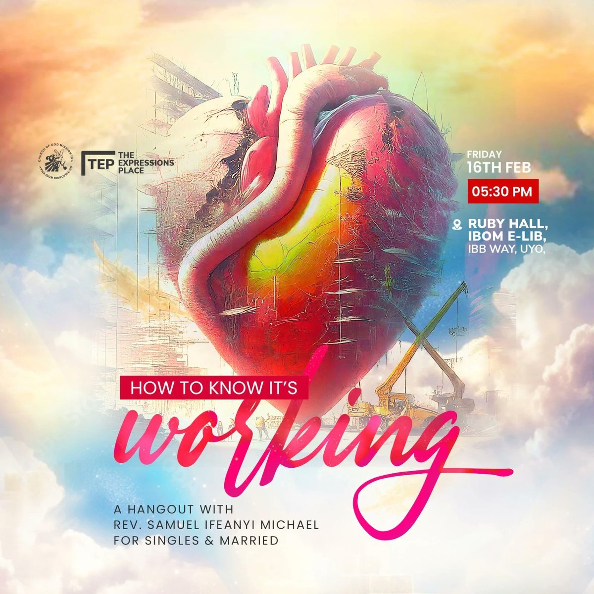 itscgmitep's tweet photo. Are you wondering if your love story is headed for happily ever after or "it's not you, it's me" storyline? 🤔

Don't hit "next episode" just yet! Join CGMiTEP this Valentine's weekend for a special service: "How to Know it's Working". https://t.co/3G1i3mDKhd